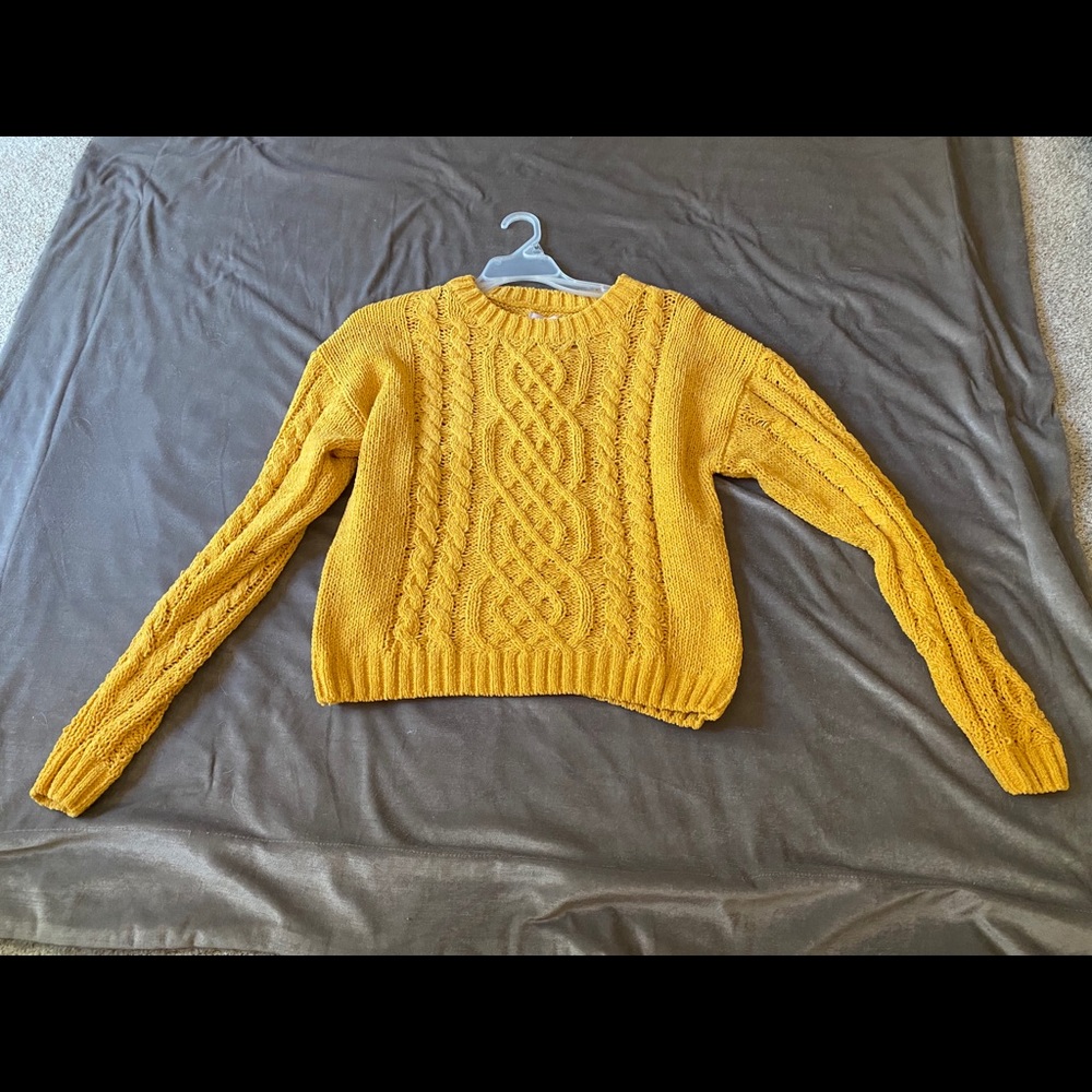 Yellow Fuzzy Sweater